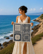 Patchwork Patterned Cotton Scarf – Versatile Use | 67 CM