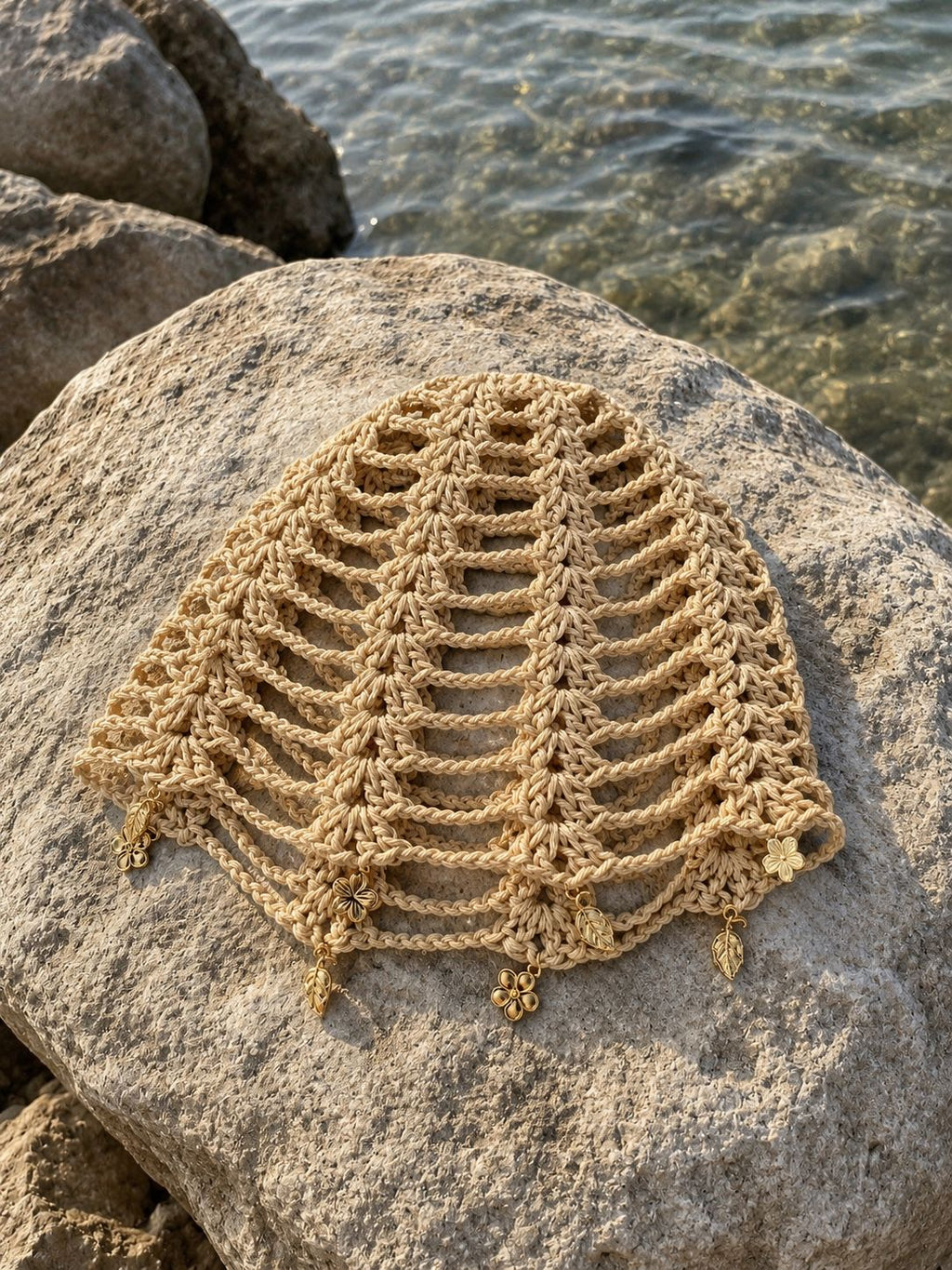 Handgemachtes gehäkeltes Bandana – Haaraccessoire im Boho-Stil