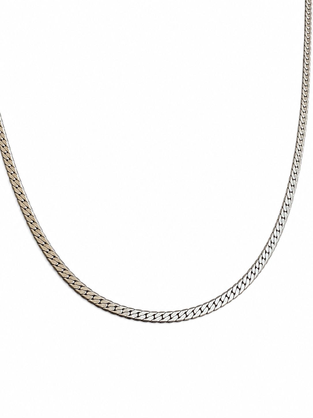Minimalistische Edelstahl Herren Halskette – Modernes Silberhalskette 27 CM