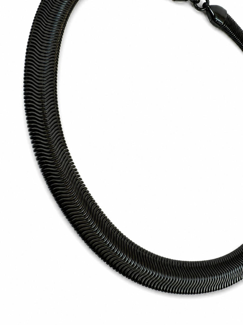 Black Steel Snake Chain Bracelet – Modern Men's Bracelet