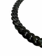 Black Steel Cuban Chain Bracelet – Modern Men's Bracelet 21 CM