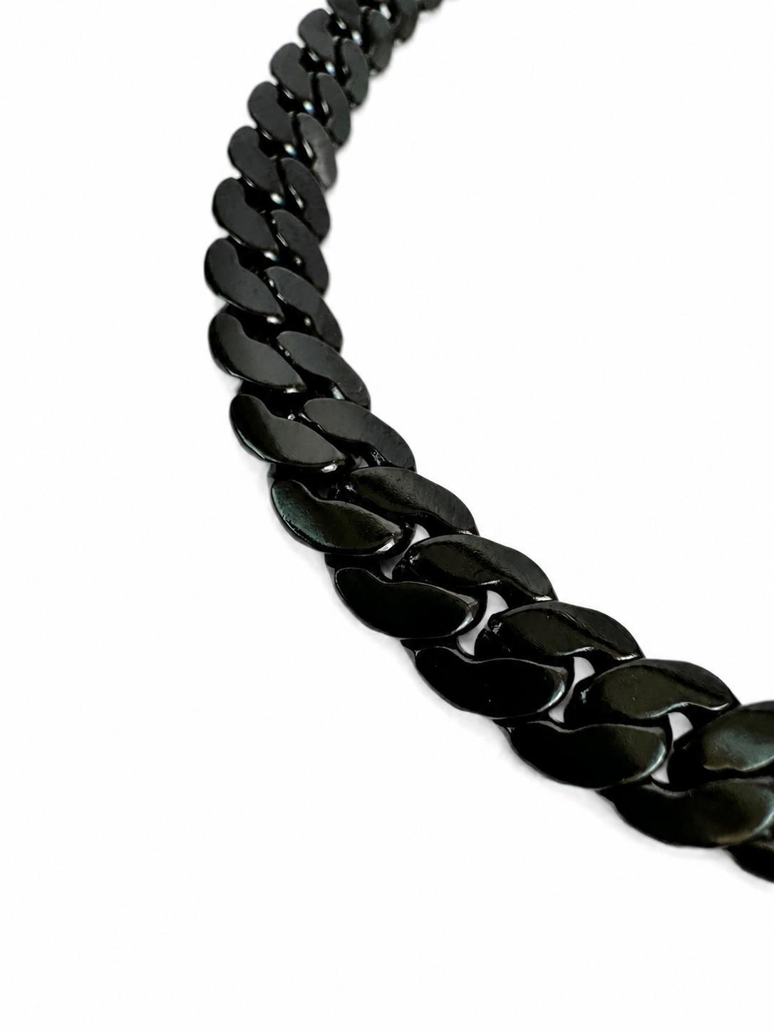 Black Steel Cuban Chain Bracelet – Modern Men's Bracelet 21 CM