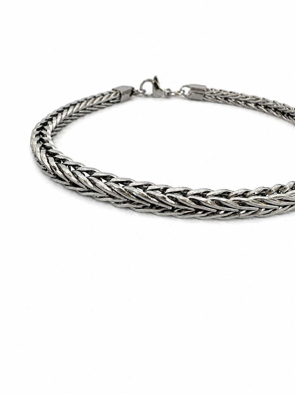 Braided Chain Steel Men's Bracelet – 21 CM Fixed Size