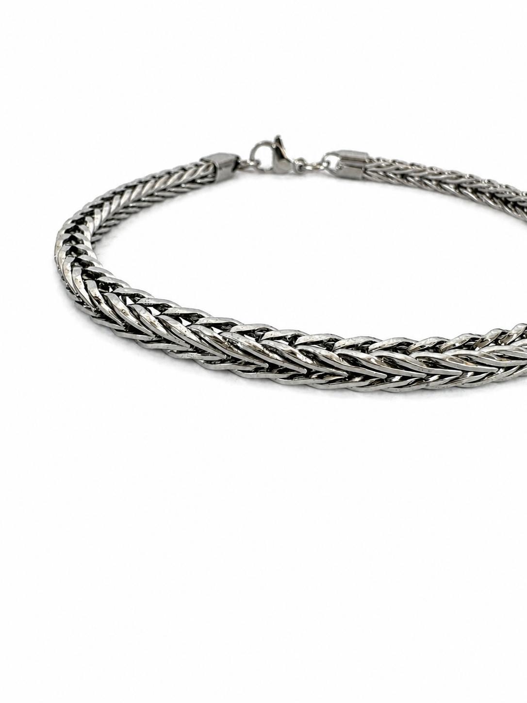 Braided Chain Steel Men's Bracelet – 21 CM Fixed Size