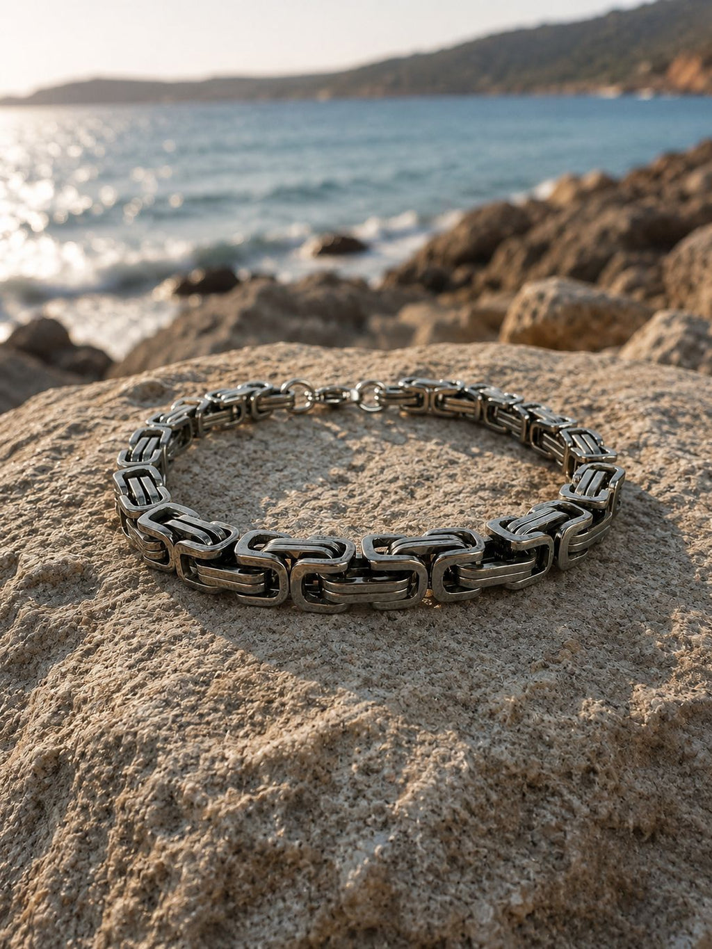 Herren-Edelstahl-Kettenarmband – 22 CM Einheitsgröße