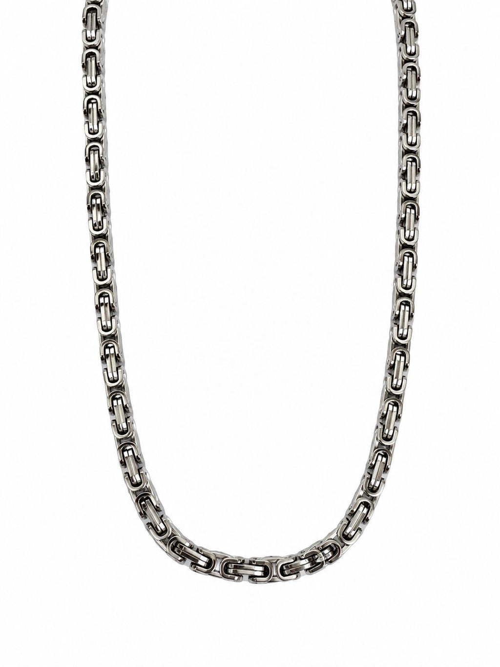 Steel Chain Necklace – Modern Unisex Design | 26 CM Fixed Length