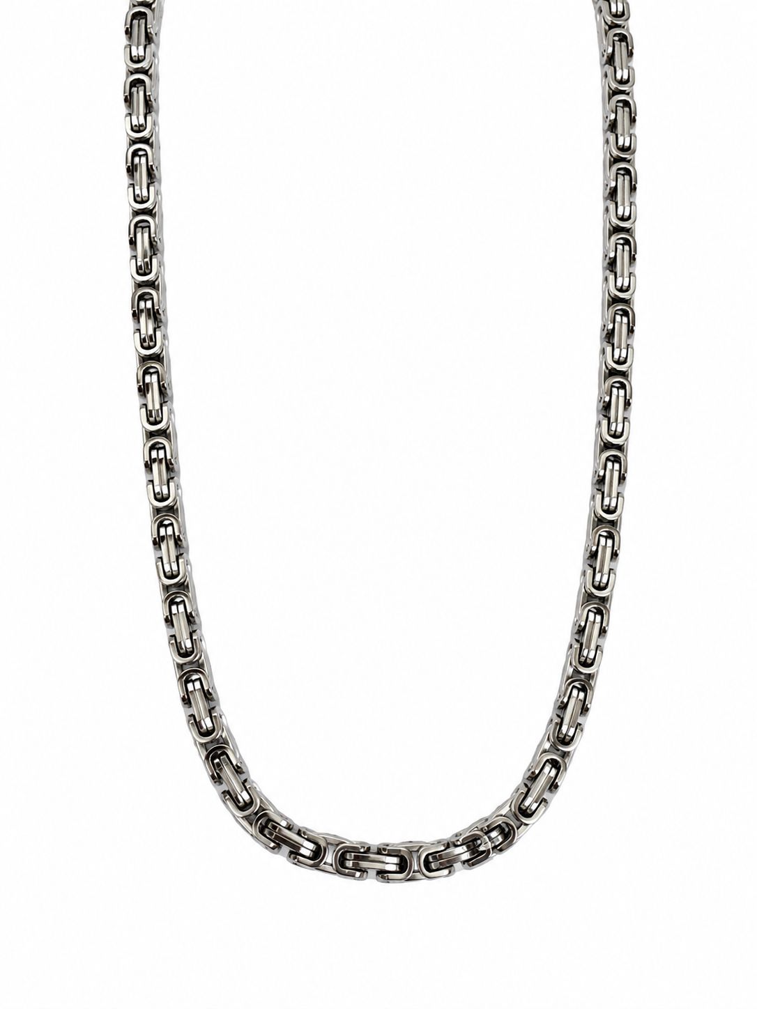 Steel Chain Necklace – Modern Unisex Design | 26 CM Fixed Length