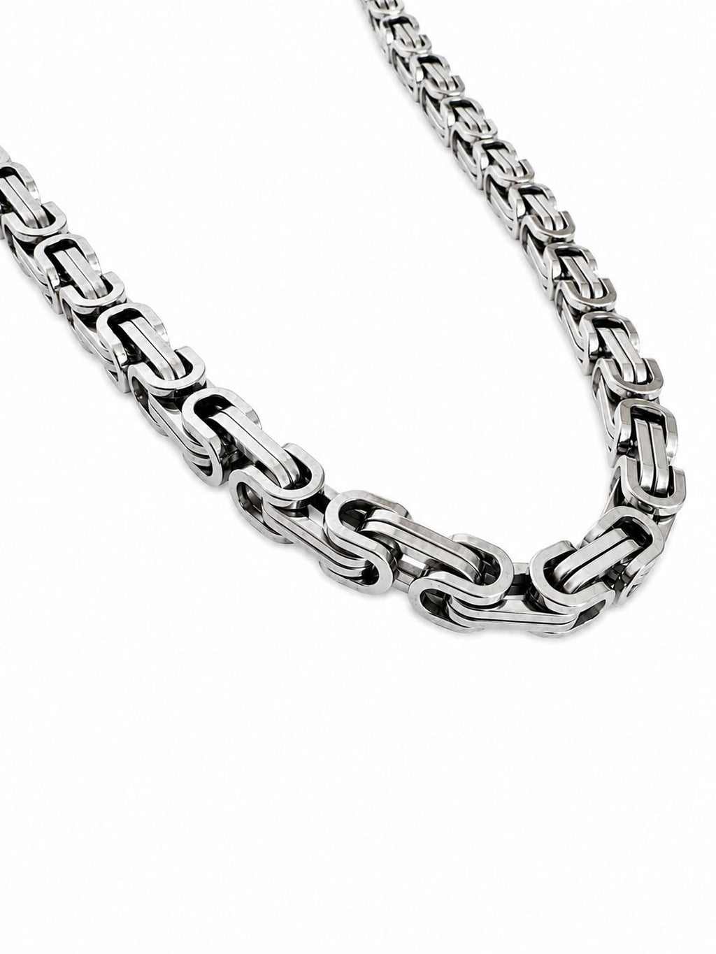 Steel Chain Necklace – Modern Unisex Design | 26 CM Fixed Length