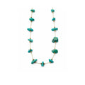 Turquoise Natural Stone Necklace – Steel 14K Gold Plated Water Resistant