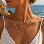 Xuping Chain Necklace – 18K Gold Plated 23 CM Stylish Chain