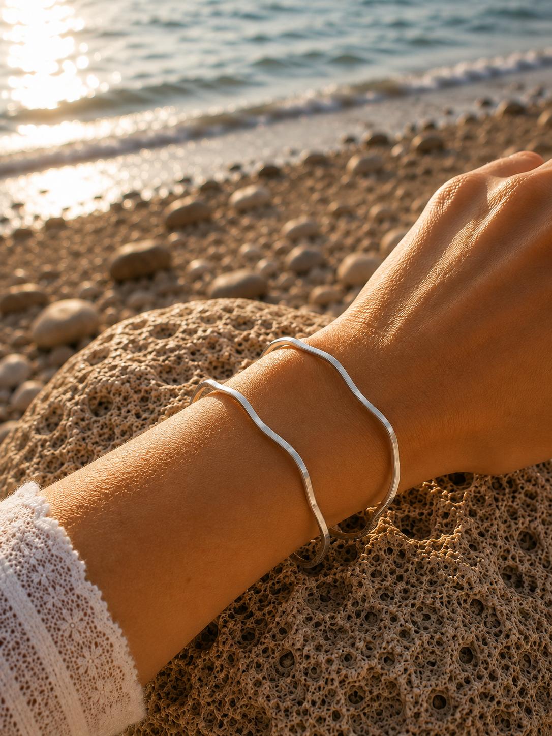 Minimal Steel Bracelet Set – Set of 2 Combination Bracelets