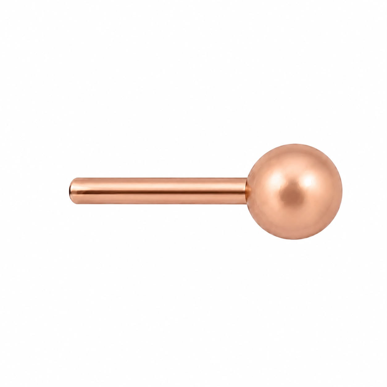 Rose Gold 14K Gold Plated Teddy Bear Figure Surgical Steel Ear Piercing