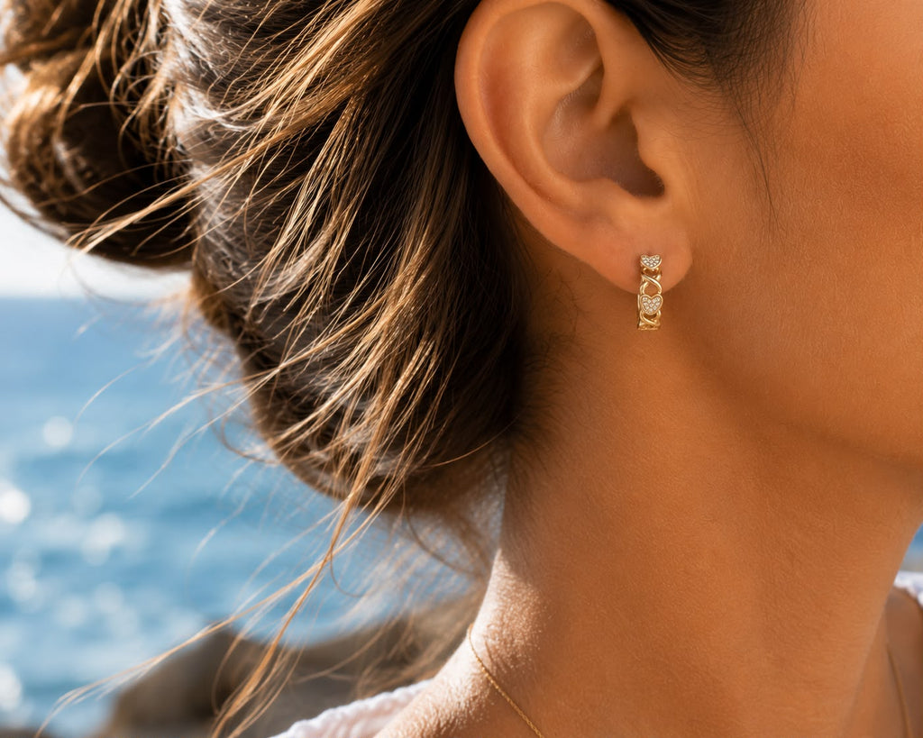 Xuping 18K Altın Kaplama Çelik Küpe