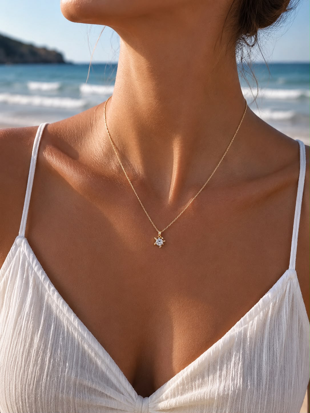 Xuping 18K Altın Kaplama Çelik Kolye