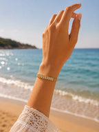 Xuping 18K Altın Kaplama Çelik Bileklik Zarif Tasarım