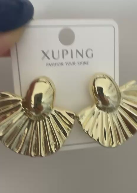 Xuping 18K Altın Kaplama Çelik Küpe | Suya Dayanıklı Zarif Tasarım
