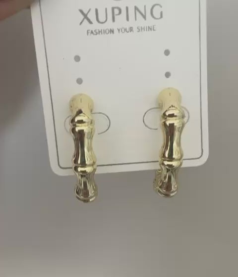 Xuping 18K Altın Kaplama Çelik Küpe