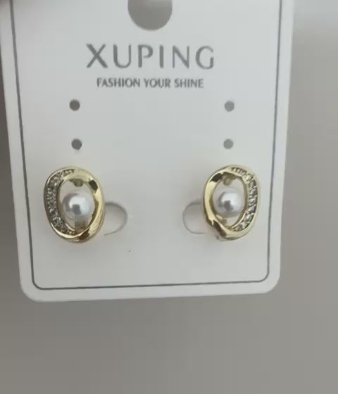 Xuping 18K Altın Kaplama Çelik Küpe