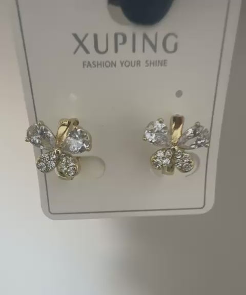 Xuping Kelebek 18K Altın Kaplama Çelik Küpe