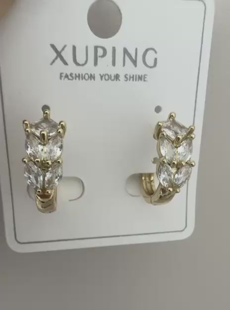 Xuping 18K Altın Kaplama Çelik Küpe