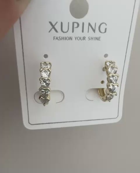 Xuping 18K Altın Kaplama Çelik Küpe