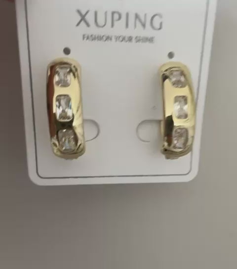 Xuping 18K Altın Kaplama Çelik Küpe