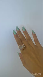 Sunset Crystal Adjustable Ring – 14K Gold Plated Over Brass
