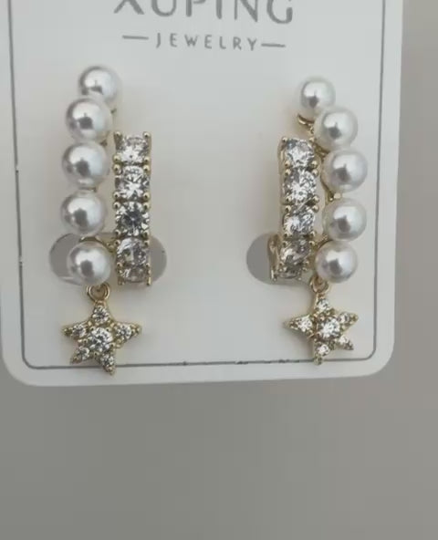 Xuping 18K Altın Kaplama Çelik Küpe