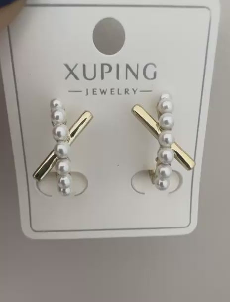 Xuping 18K Altın Kaplama Çelik Küpe
