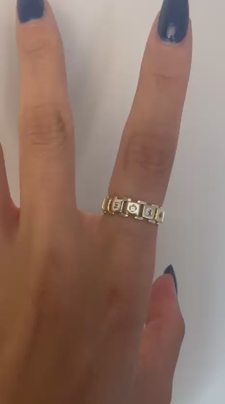 Xuping 18K Altın Kaplama Çelik Yüzük