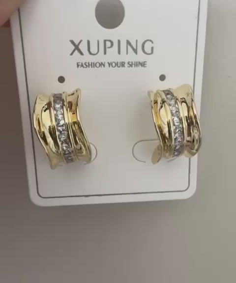 Xuping 18K Altın Kaplama Çelik Küpe