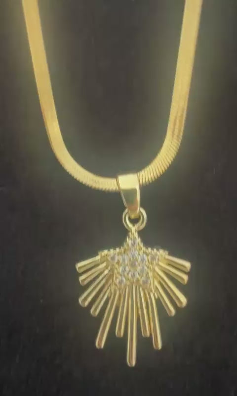 14K Altın Kaplama Çelik Kolye