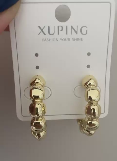 Xuping 18K Altın Kaplama Çelik Küpe