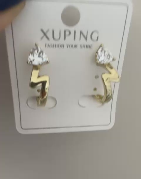 Xuping 18K Altın Kaplama Çelik Küpe