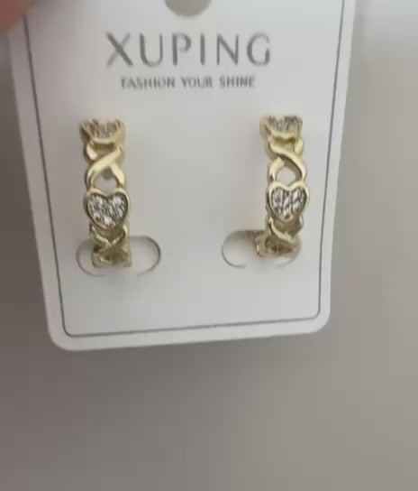 Xuping 18K Altın Kaplama Çelik Küpe