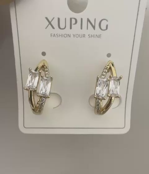 Xuping 18K Altın Kaplama Çelik Küpe