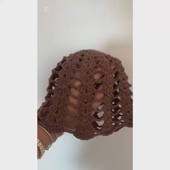 Handmade Örgü Bandana – Bohem Stil Saç Aksesuarı