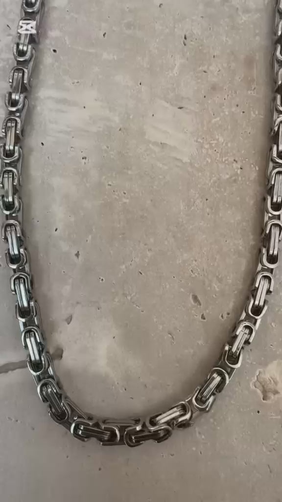 Çelik Zincir Kolye – Modern Unisex Tasarım | 26 CM Sabit Ölçü