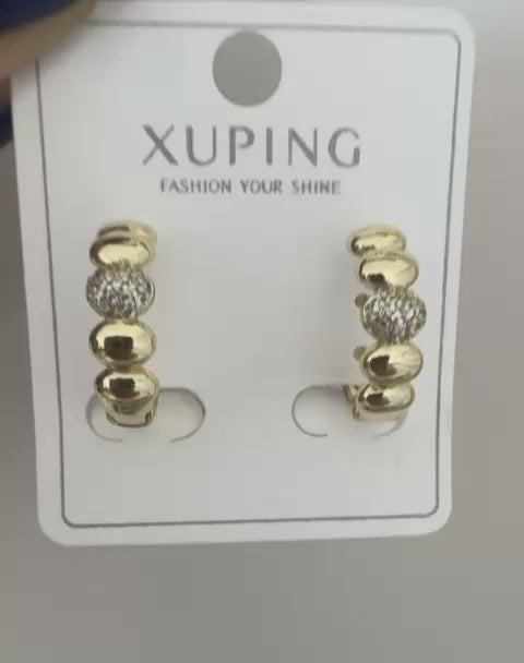 Xuping 18K Altın Kaplama Çelik Küpe