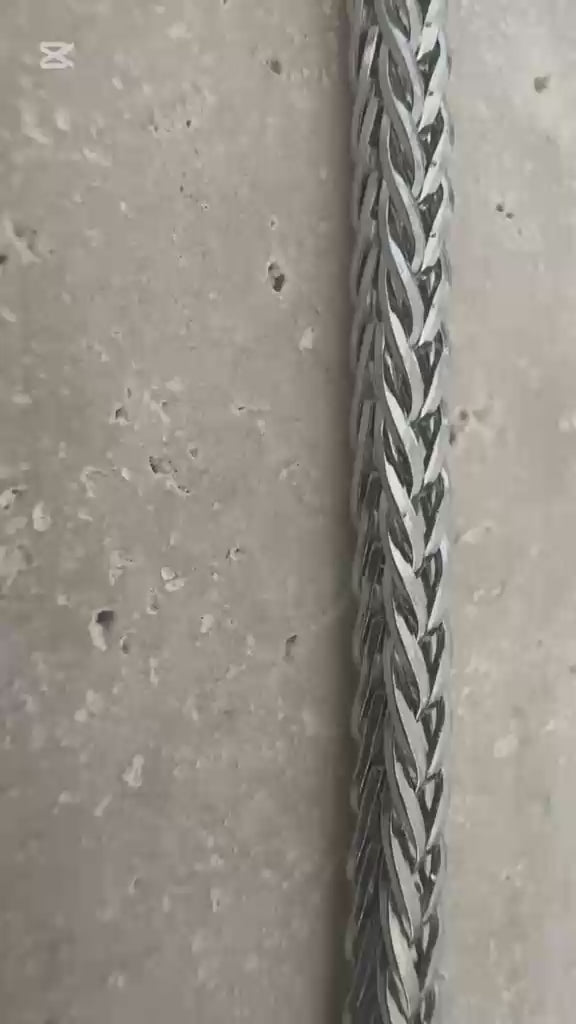Örgü Zincir Çelik Erkek Bileklik – 21 CM Sabit Ölçü