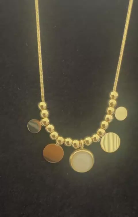 14K Altın Kaplama Çelik Kolye