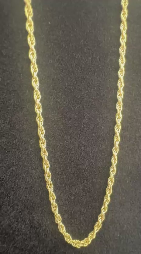 Xuping İnce Rope Zincir Kolye - 18K Altın Kaplama