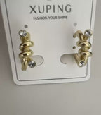 Xuping 18K Altın Kaplama Çelik Halka Küpe